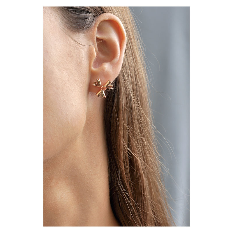 'Terra 3' gold earrings