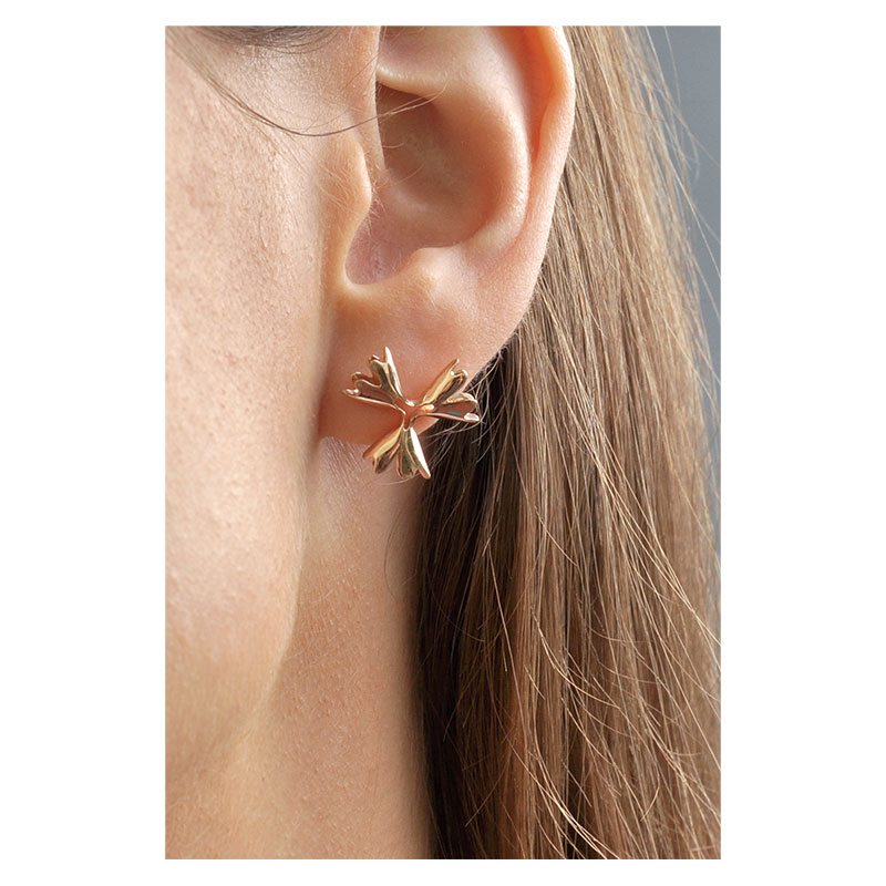 'Terra 3' gold earrings