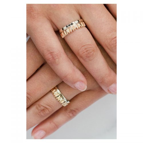 'Ausytės' wedding rings with black diamonds D_63