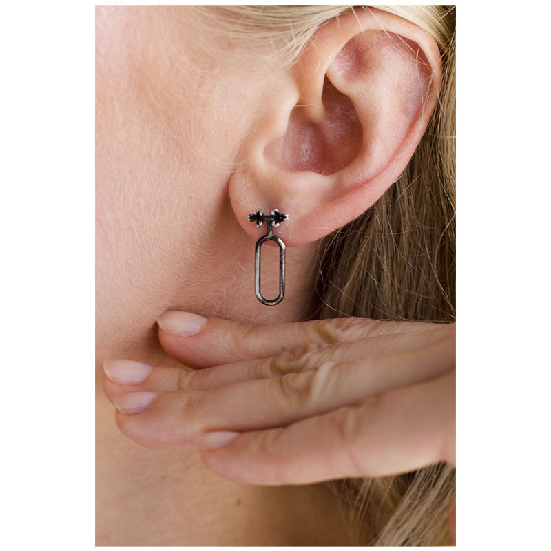 'Išdaigos I' silver earrings