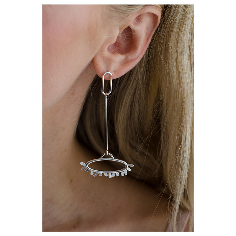'Išdaigos IV' silver earrings