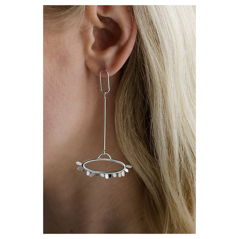 'Išdaigos IV' silver earrings